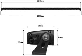 Додаткова LED фара StarLight SL47-260W універсальна 260 W 24 діоди