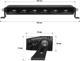 Дополнительная LED фара StarLight SL47-60W универсальная 60 W 6 диодов