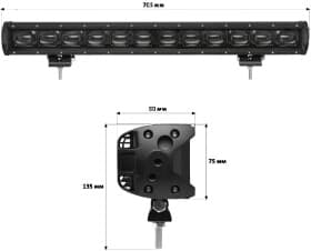 Додаткова LED фара StarLight lsb-lens-120 універсальна 120 W 12 діодів