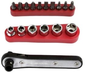 Набор торцевых головок и комплектующих S&R 152002017 1/4" (17 пр.)