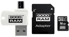 Карта памяти Goodram MicroSD 16 ГБ с SD-адаптером Карта памяти Goodram MicroSD 16 ГБ с SD-адаптером