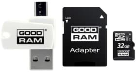 Карта памяти Goodram MicroSD 32 ГБ с SD-адаптером Карта памяти Goodram MicroSD 32 ГБ с SD-адаптером