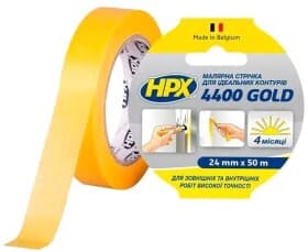 Малярний скотч HPX Gold FP2550 на паперовій основі 24 мм x 50 м