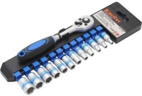 Набор торцевых головок и комплектующих King Roy 013MSA 1/4" (13 пр.)