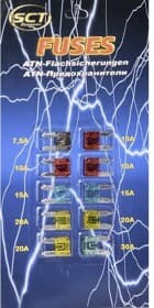 Предохранитель автомобильный SCT Germany 9503 midi (normal) 5A  7,5A  10A  15A  20A  25A  30A  10 шт.
