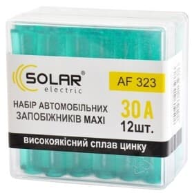 Набор предохранителей Solar AF323 FX maxi (mega) 12 шт.