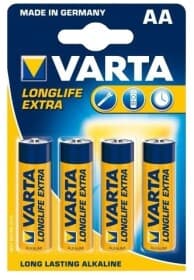 Батарейка Varta Long Life Extra 4106101414 AA (пальчиковая) 1,5 V 4 шт
