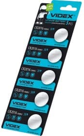 Батарейка Videx CR2016 CR2016 3 V 5 шт