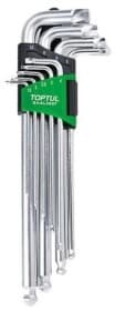 Набор ключей шестигранных Toptul GAAL0927 1,5-10 мм с шарообразным наконечником 9 шт