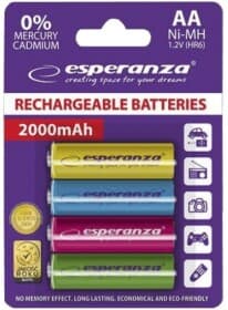Аккумуляторная батарейка ESPERANZA EZA108 2000 mAh 4 шт