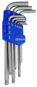 Набір ключів шестигранних S&R 365303109 1/16"-3/8" з кулеподібним наконечником 9 шт