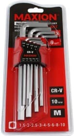 Набір ключів шестигранних Maxion MXTL-PH9 1,5-10 мм, T10-T50 9 шт