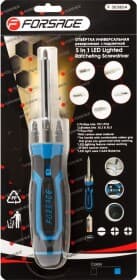 Викрутка реверсивна з набором бит Forsage F-303854