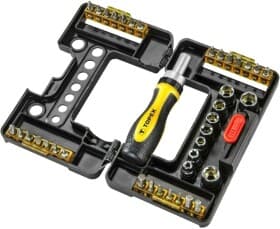 Отвертка реверсивная с набором бит Topex 39D344