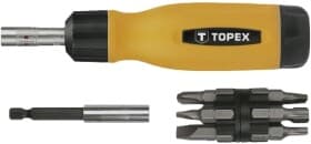 Отвертка реверсивная с набором бит Topex 39D518