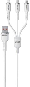 Кабель 3 в 1 Wekome USB - Apple Lightning - type-C - Micro USB 0000024550 1 м