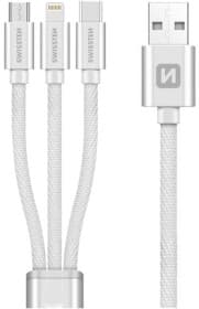 Кабель 3 в 1 Swissten USB - Apple Lightning - type-C - Micro USB DOSWS72501102 1,2 м