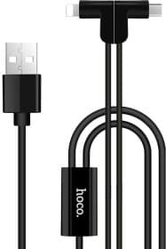 Кабель 2 в 1 Hoco X12 X12LIGHTNINGMICROBLACK USB - Apple Lightning - Micro USB 1,2 м