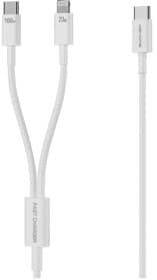 Кабель 2 в 1 Wekome WDC-176 Apple Lightning - USB type-C - USB type-C 1,2 м