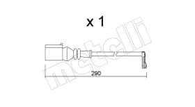 Датчик зношення гальмівних колодок Metelli su365