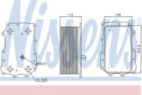 Оливний радіатор двигуна