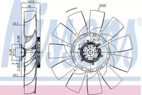 Вентилятор системы охлаждения двигателя Вентилятор системы охлаждения двигателя