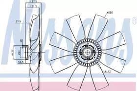 Вентилятор системы охлаждения двигателя Вентилятор системы охлаждения двигателя