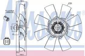 Вентилятор системы охлаждения двигателя