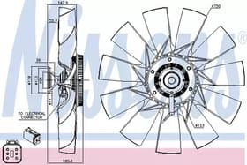 Вентилятор системы охлаждения двигателя Вентилятор системы охлаждения двигателя