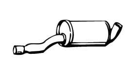 Средний глушитель выхлопных газов