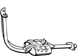 Средний глушитель выхлопных газов