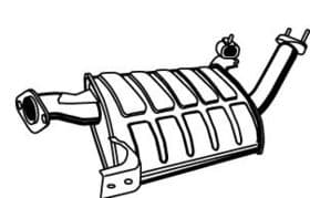 Средний глушитель выхлопных газов