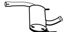 Средний глушитель выхлопных газов