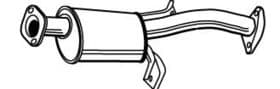 Средний глушитель выхлопных газов