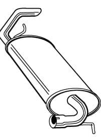 Глушитель выхлопных газов конечный