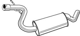 Средний глушитель выхлопных газов