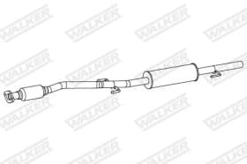 Средний глушитель выхлопных газов