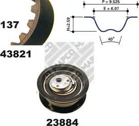 Комплект ременя ГРМ