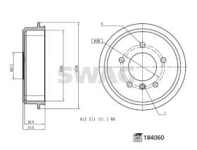 Тормозной барабан SWAG 33109266