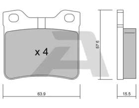 Тормозные колодки Aisin bppe2008