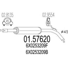 Середній глушник вихлопних газів