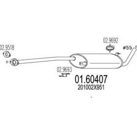 Глушитель выхлопных газов конечный