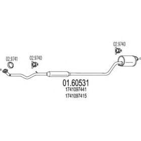 Глушник вихлопних газів кінцевий Глушник вихлопних газів кінцевий