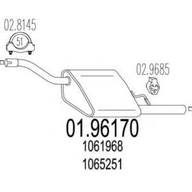 Глушник вихлопних газів кінцевий