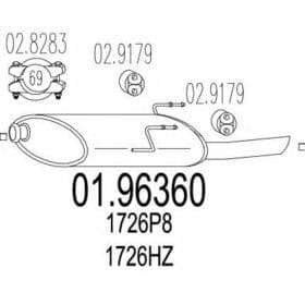 Глушитель выхлопных газов конечный
