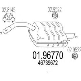 Глушитель выхлопных газов конечный Глушитель выхлопных газов конечный
