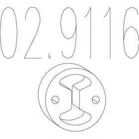 Кронштейн крепления выхлопной магистрали