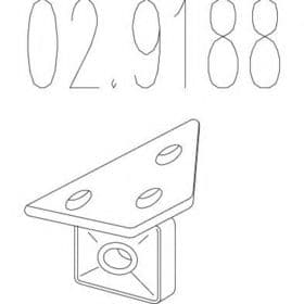 Кронштейн крепления выхлопной магистрали