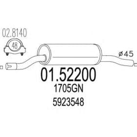 Середній глушник вихлопних газів