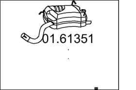 Глушитель выхлопных газов конечный